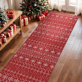 Deerly Kitchen Runner Rug 2'6''x8' Rug Runners for Hallways Soft Non Slip, Washable Rug Runner Boho Moroccan Neutral Long Rug Floor Carpet for Hallway Entryway Laundry Indoor, Light Brown