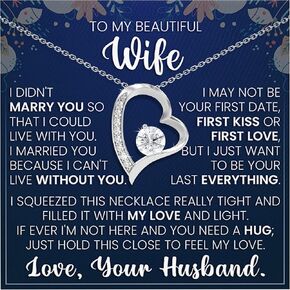 To My Wife Necklace From Husband Gift for Wives Beautiful Jewelry Forever Love Necklace Form Lover Husband for My Sweet Heart