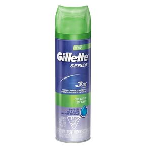 Gillette Series 3X Shave Gel Sensitive 7 Ounce (207ml) (3 Pack)