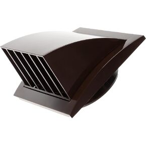 Vent Systems White 6" inch Exhaust Vent Cover - Dryer Vent Hood - Louvered Dryer Cover - Vent Hood Cap - One-Directional Plastic Air Supply Grille - Non Return Valve - Outlet Cowl Air Vent Grille