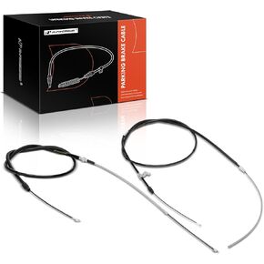 A-Premium Rear Driver and Passenger Side Parking Brake Cable Assembly Compatible with Chevrolet & GMC Models: Silverado 1500 Sierra 1500 2009 2010 2011 2012 2013, 2-PC Set - Replace# 25838775