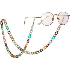 Dreamtimes Eyeglass Chain Strap Holder Cord Acrylic Sunglasses Necklace Holder Eyewear Retainer Lanyard for Women Girls Men