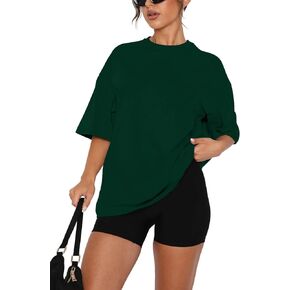FUPHINE Womens T Shirts Loose Fit Casual Soft Cotton Crewneck Tops Short Sleeve Basic Tee Shirt