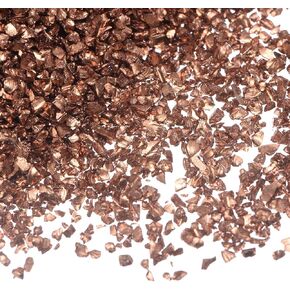 HARFINGTON 100g Crushed Glass Chips 0.5-2.5mm Shiny Electroplating Irregular Broken Sprinkles Chunky Glass for Crafts DIY Resin Art Decoration Vase Filler, Coffee
