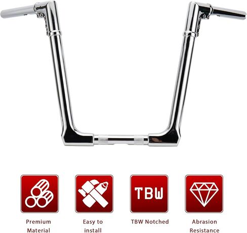 1-1/4 بوصة مقود منصهر بالدهون قابل للتعديل 16 بوصة Rise Ape Monkey Bar متوافق مع موديلات 1996-2013 Road Glide 1995-2022 Road King 18 لاحقًا (كروم) in Kuwait