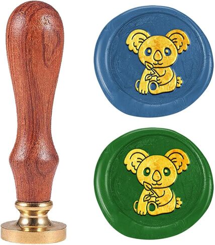 Hippo Wax Seal Stamp Letter Sealing Wax Stamp Embossed Seal 1" Removable Brass Wax Seal Stamp Head with Wooden Handle for Invitation Gift Wine Package Decoration in Saudi Arabia