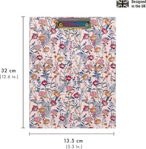 Pukka Pad Bloom A4 Padfolio - حافظة تخزين المستندات مع مجلد ملفات داخلي ومفكرة - 12.6 × 5.3 بوصة - أسود in Kuwait