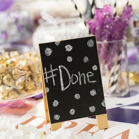 Elegant Chalkboard Food Sign Picks with Chalk - Pack of 4 - Unique Design - Versatile & Reusable - Perfect for Any Event in Saudi Arabia