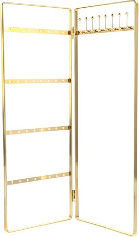LUOZZY Earring Holder Organizer Earring Display Stand Necklace Hanging Rack Jewelry Organizer for Desktop (Gold Small) in Saudi Arabia