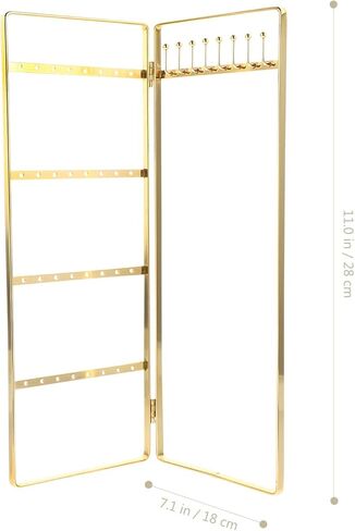 LUOZZY Earring Holder Organizer Earring Display Stand Necklace Hanging Rack Jewelry Organizer for Desktop (Gold Small) in Saudi Arabia