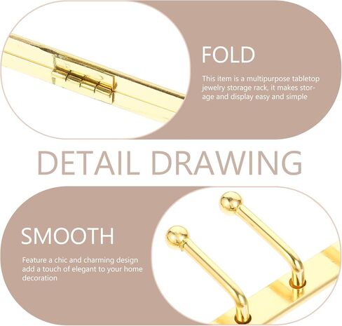 LUOZZY Earring Holder Organizer Earring Display Stand Necklace Hanging Rack Jewelry Organizer for Desktop (Gold Small) in Saudi Arabia