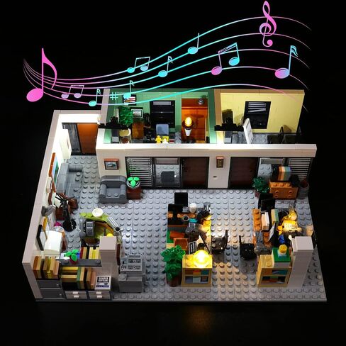 مجموعة إضاءة LED VONADO متوافقة مع Lego The Office 21336، إضاءة DIY متوافقة مع مجموعة Office Lego (بدون نموذج Lego، أضواء فقط) - إصدار الموسيقى in Saudi Arabia