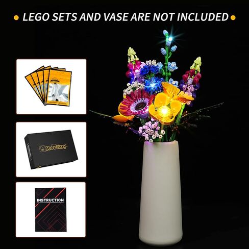 مجموعة إضاءة LED لأيقونات Lego Icons الزهرة المجففة المركزية 10314 مجموعة نباتات صناعية، مجموعة إضاءة متوافقة مع Lego 10314 (أضواء فقط، لا توجد نماذج Lego) in Kuwait