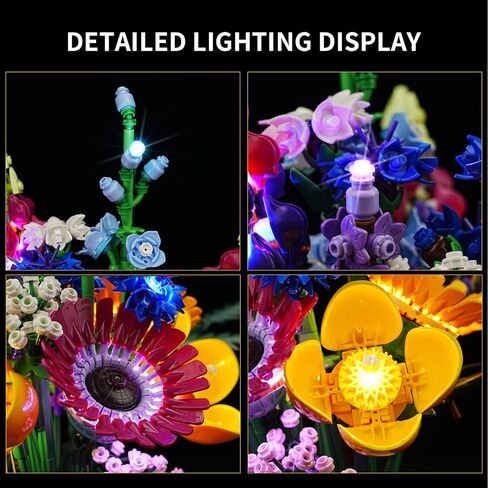 مجموعة إضاءة LED لأيقونات Lego Icons الزهرة المجففة المركزية 10314 مجموعة نباتات صناعية، مجموعة إضاءة متوافقة مع Lego 10314 (أضواء فقط، لا توجد نماذج Lego) in Kuwait