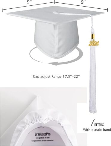 GraduatePro Matte 2024 Kindergarten Graduation Cap and Gown Tassel Set for Preschool Toddler in Saudi Arabia