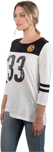 Ultra Game NFL Women's Super Soft Raglan Vintage Baseball T-Shirt in Kuwait