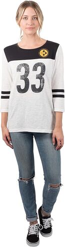 Ultra Game NFL Women's Super Soft Raglan Vintage Baseball T-Shirt in Kuwait