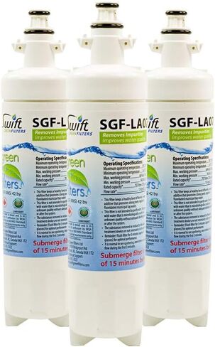 Swift Green Filters LFX31925ST SGF-LA07 (3 Pack) LT700-P, 04609690000, 09690, 46-9690, ADQ36006102, ADQ36006101 LG Replacement Water Filter, 3 Pack, White, 3 Pack in Kuwait