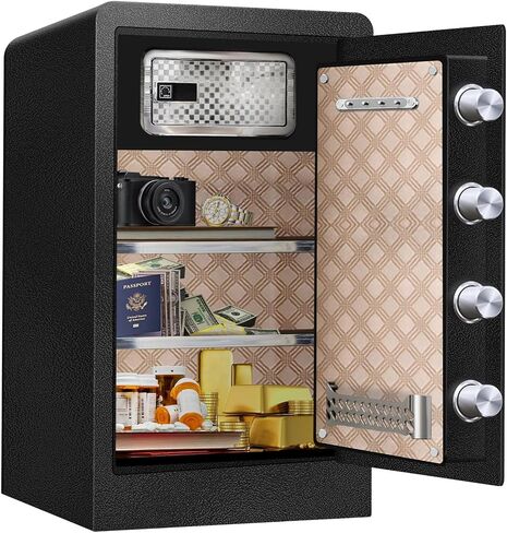 Large Fireproof Waterproof Safe Box for Home Office Documents- 9.0 Cu Ft Heavy Duty Steel LCD Display Digital Security Safe Box with LED Light, Removable Shelf for Money Jewelry Valuables in Kuwait