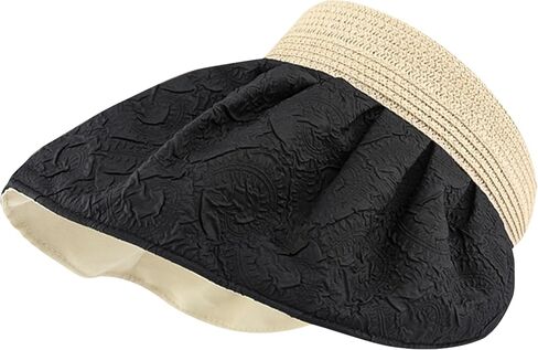 Sun Hat Large Wide Brim 5.5 Inch UPF50+ UV Protection Variable Headband Folding Multifunctional Hat with Hair Clip Headband in Saudi Arabia