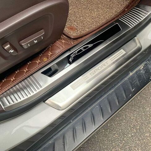 Beautost Fit for Lexus RX350 RX450H 2016 2017 2018 2019 2020 2021 2022 Door Sill Scuff Plate Guard Cover Trims (Outside, Silver) in Saudi Arabia