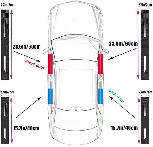 مجموعة من 4 واقيات عتبة باب السيارة ثلاثية الألوان لسيارة Toyota Tacoma TRD 4Runner Tundra Rav4 Highlander، واقي لوحة عتبة الباب من ألياف الكربون، لوحة جرجر للباب بشريط قديم للأبواب الأمامية/الخلفية in Saudi Arabia