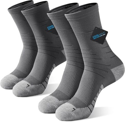 AKASO 2 Pairs Ultralight Running Socks, Crew Coolmax Cotton Athletic Sport Quarter Hiking & Running Socks for Men & Women(White L) in Saudi Arabia