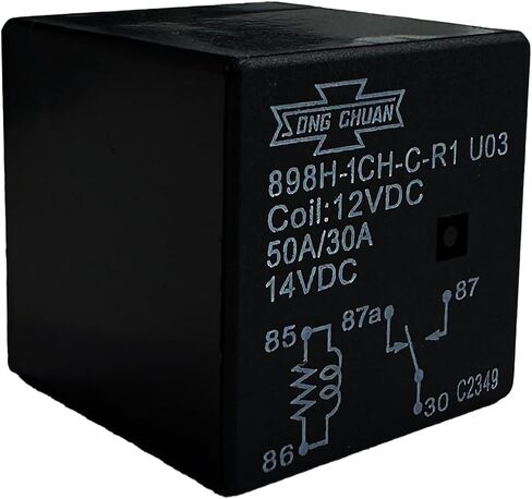 2 قطعة 898H-1CH-C-R1 U03 50A 12VDC 5 دبابيس مايكرو 280 مرحل عالي الطاقة للسيارة in Kuwait