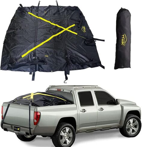 6'x 6' Tarp for Truck Bed Trailers Cargo Net Heavy Duty 73"x73" Adjustable Tightness Waterproof Cover Upgrade Version(S) in Saudi Arabia