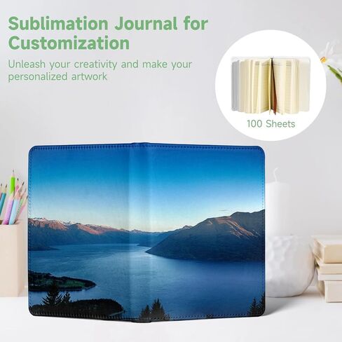 Lnrueg 6 Pcs Sublimation Notebook Blank Journal A6 100 Pages - Hardcover PU DIY Notebooks for Note Plan Diary Writing in Saudi Arabia