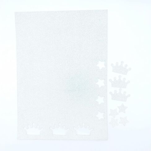 11 Inches by 8 Inches Glitter Cardstock, Bright Silver Color Pack of 10 in Saudi Arabia