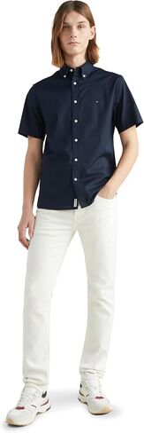 Tommy Hilfiger Short Sleeve Poplin Regular Fit, Men's Button Down Shirts in Saudi Arabia