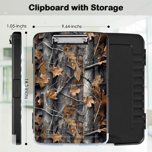 Clipboard with Storage,Office Supplies Nursing Clipboards Folder with Pen Holder Plastic Storage ClipBoard Foldable for Teacher Nurse,Camouflage Forest in Kuwait
