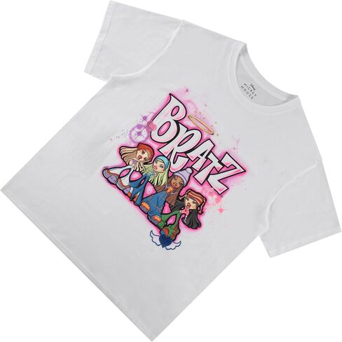 Bratz Ladies Original Dolls Shirt - Yasmin, Cloe, Jade, and Sasha 1990's Vintage Throwback Graphic T-Shirt in Kuwait