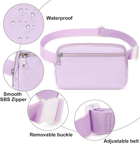 حقيبة حزام صغيرة للنساء والفتيات، حقيبة كروس لطيفة على الجسم مع رقعة حروف أولية، حقيبة خصر صغيرة متقاطعة للمراهقين والأطفال هدية عيد الميلاد للسفر (أ) in Kuwait
