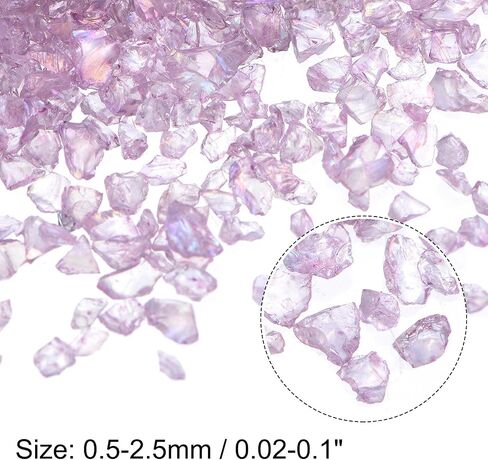 HARFINGTON 100g Crushed Glass Chips 0.5-2.5mm Shiny Electroplating Irregular Broken Sprinkles Chunky Glass for Crafts DIY Resin Art Decoration Vase Filler, Coffee in Saudi Arabia