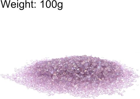 HARFINGTON 100g Crushed Glass Chips 0.5-2.5mm Shiny Electroplating Irregular Broken Sprinkles Chunky Glass for Crafts DIY Resin Art Decoration Vase Filler, Coffee in Saudi Arabia
