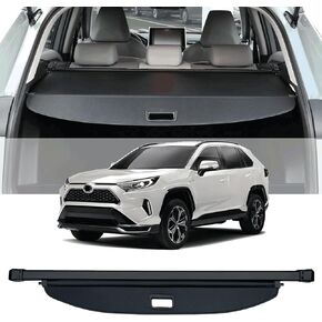Cargo Cover Fit for Toyota Rav4 2019-2023 2024 Retractable Rear Trunk Security Cover Shielding Shade Accessories for Toyota Rav4 Cargo Cover 2019 2020 2021 2022 2023 2024