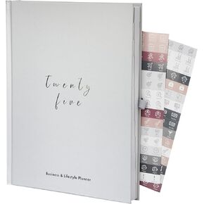 2024 Business & Lifestyle Planner - Monthly & Weekly Diary - Habit Tracker - Social Media Planning - Meal and Exercise Planner - 100gsm FSC Paper, Dusky Pink