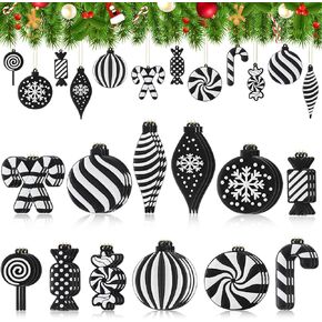 Syhood 36 Pcs Christmas Tree Ornaments Xmas Colorful Ball Candy Gingerbread Snowflake Tree Decors Silicone Winter Gingerbread Hanging Decorations for Holiday Party(Gingerbread Color,Snowflake)