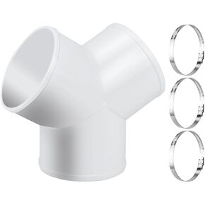 3 Way Y Shape Duct Connector Duct Splitter for Exhaust ABS Duct Connector Fan Dryer Vent Hose for 4 Inch Hose in Kuwait