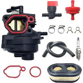 799584 Carburetor Kit with Spark Plug and Air Filter Assembly Compatible with Briggs and Stratton Carb Troy Bilt Lawn Mower 09P702 103M02 550EX 625EX 675EX 725EXI TB200 Carburetor