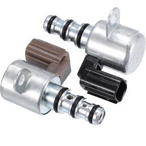 Transmission Shift Control Solenoid Kit 28400-P6H-013 28500-P6H-013 Solenoid Valve B&C for Honda Civic 2001-2005 (Set of 2)
