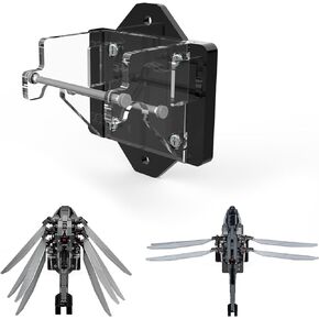 حامل عرض أكريليك لـ Lego Dune Atreides Royal Ornithopter 10327- حامل عرض مثبت على الحائط لنموذج مستوحى من الكثبان الرملية (حامل فقط، بدون نموذج)