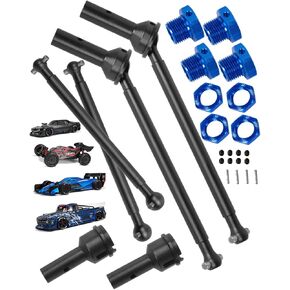 Driveshaft Axle Upgrades Part for Arrm a 1/8 Typhon 1/7 Infraction Limitless,Steel #45 Front Rear Widen Drive Shafts CVD 4PCS w/Wheel Hex Hub,Red