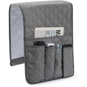 HAN SHENG Couch Sofa Chair Armrest Organizer with 5 Pockets Bedside Caddy Storage Bag Armchair Caddy Hanging Holder Bag for Magazine Books Glasses Storage