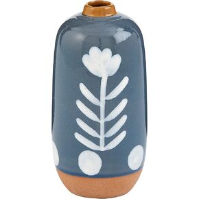 Mud Pie Floral Dot Bud Vase, Small, 4 1/4" X 3 1/2" Dia