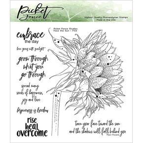 Picket Fence Studios Clear Stamp for Card Making Face The Sun 6"x6"