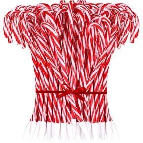 Meanplan 100 Pieces Candy Cane Pen Christmas Snowman Pen Umbrella Cane Ballpoint Pen with Black Ink for Christmas Classroom Gifts Stationery Supplies (Novel Style)