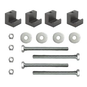 Truck Tool Box Mounting Kit,J Hook Crossover Toolbox Clamps for Pickup,Universal Truck Tool Box Tie Down (J-Clamp,4 Pcs,Silver)